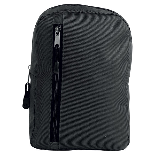 600D Polyester Man Bag With Adjustable Shoulder Strap For Both The Left And Right Shoulder - Black