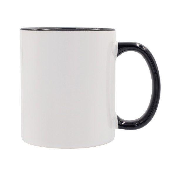 330 ml Gaeta mug with sublimation coating - Black