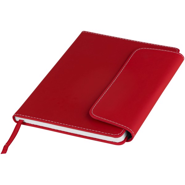 Libreta A5 con solapa y bolígrafo stylus "Horsens" - Rojo
