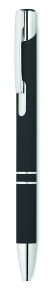 Ball pen in rubberised finish Aosta - Black