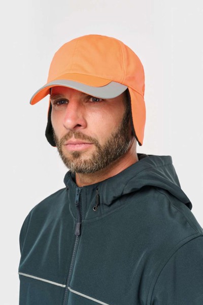 Neon Winter Cap - 6 Panels - Fluorescent Orange
