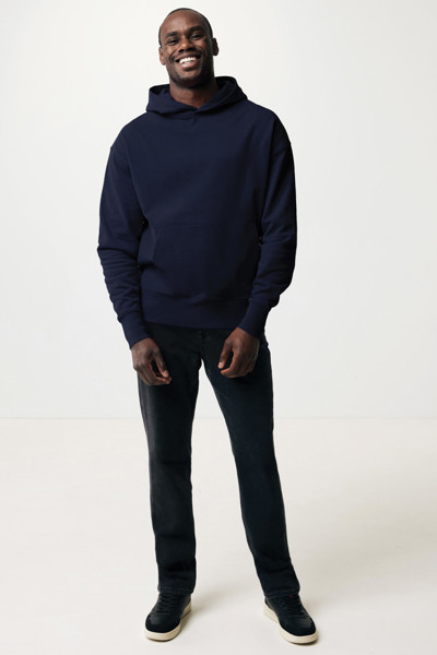 Sweat à capuche en coton recyclé Iqoniq Yoho - Bleu Marine / XXXL