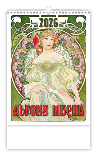 Nástěnný kalendář Alfons Mucha 2026