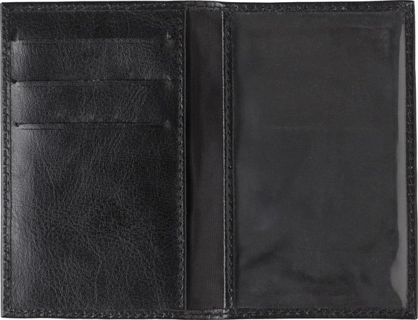 Split leather credit card wallet
