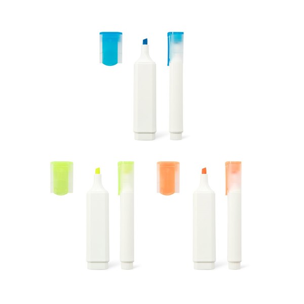 FLETCHER. Evidenciador em PP com acabamento brilhante - Amarelo