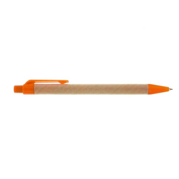 Recycled cardboard ball pen | Nicholas - orange