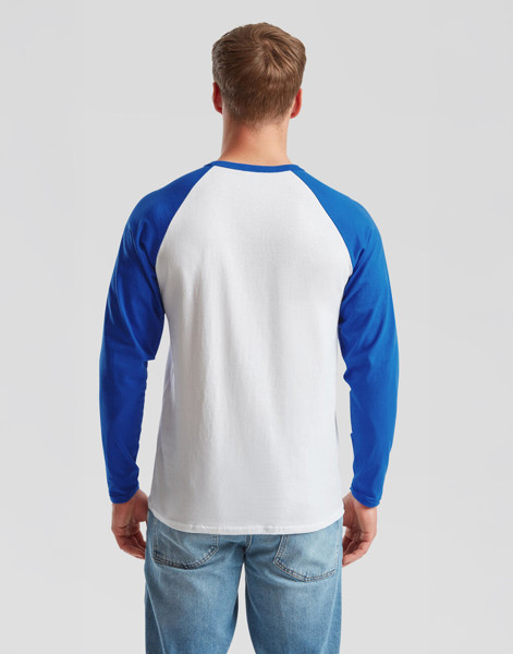Long Sleeve Baseball T-Shirt - White / Black / S