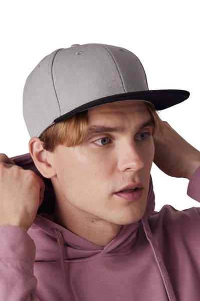 Snapback Cap - 6 Panels - White / White