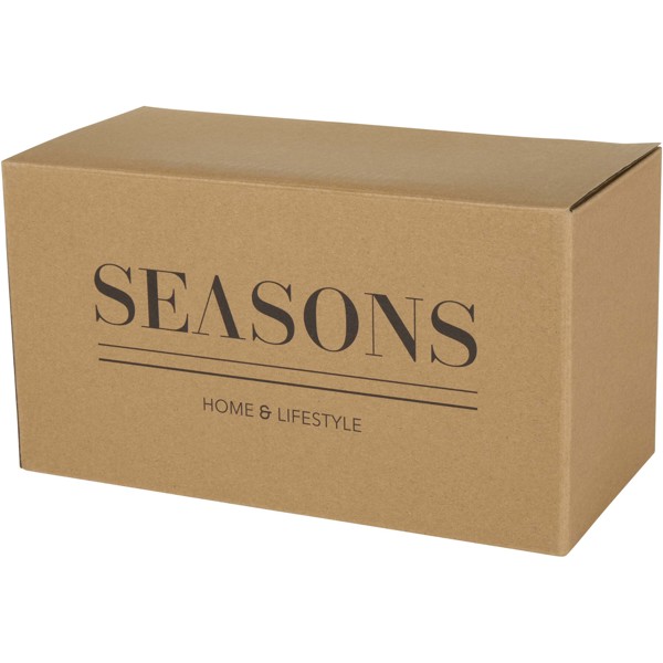 Male Set aus Holztablett und Glastassen - hale blau