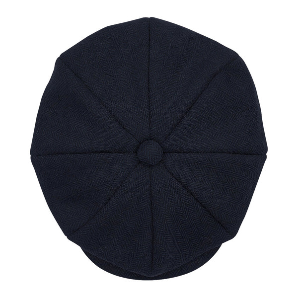 Heritage Bakerboy Cap - Charcoal Herringbone / S/M
