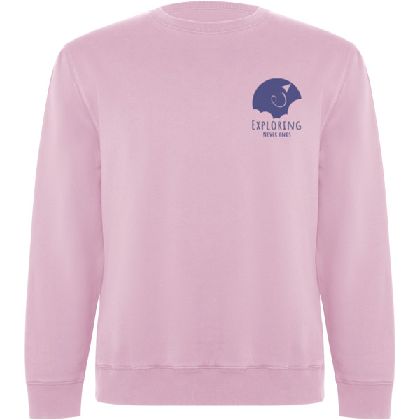 Maglione unisex a girocollo in cotone biologico Batian - Rosa chiaro / 2XL
