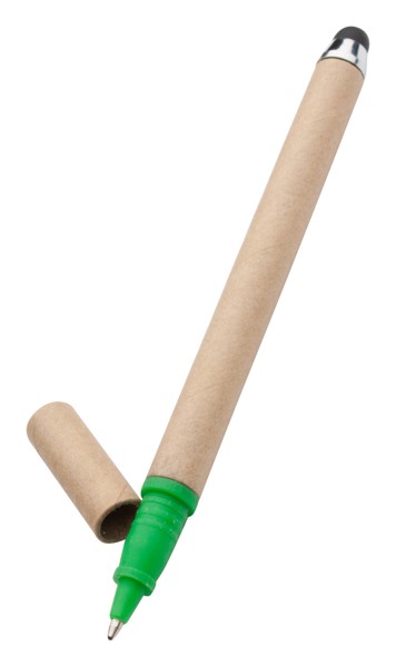 Recycled Paper Touch Ballpoint Pen EcoTouch - Natural / Green