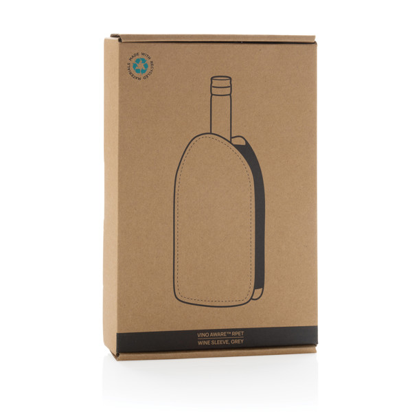 Vino Aware tulec za vino rPET, 225x155x25 mm - Siva