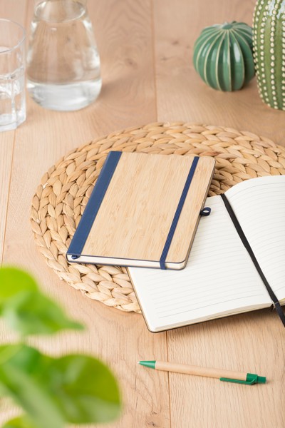 Notitieboek Dorita | Bamboe | A5 | Gelinieerd - zwart