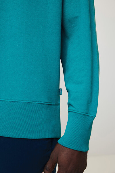 Mikina Iqoniq Kruger relaxed fit z recykl. bavlny - Verdigris / M