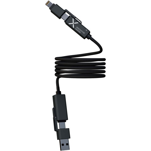 Cabo de carregamento magnético de silicone, 5 em 1, de 100 W SCX.design C59