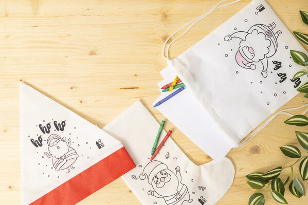 Colouring Christmas Drawstring Bag Julfar Bag B