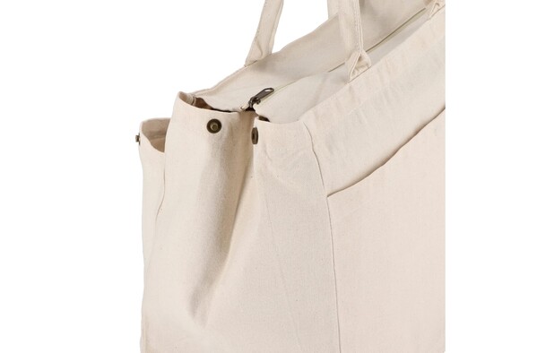 Sac fourre-tout en coton avec fermeture éclair OEKO-TEX® 39 x 24 x 34cm 320g/m².