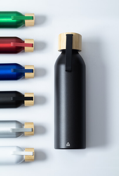 Fľaša Z Recyklovaného Hliníka Ralusip Plus - Black