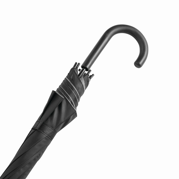Doubly automatic stick umbrella, 103 cm diameter - Black / Grey