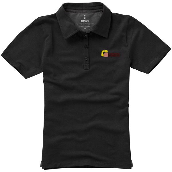 Polo stretch manches courtes femme Makham - Noir / XS