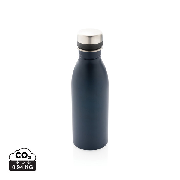Bouteille d’eau 500ml en acier inoxydable recyclé RCS - Bleu Marine