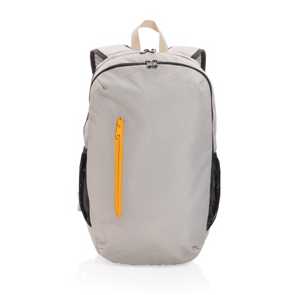 Impact Aware backpack, 15 inch laptop, 300D rPET - White / Orange