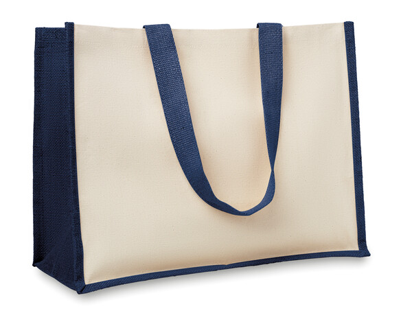 Sac de courses en toile de jute et Campo De Fiori - Bleu