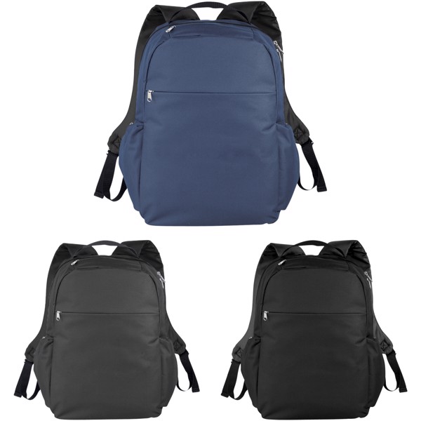 Slim 15" laptop backpack 15L - Solid Black