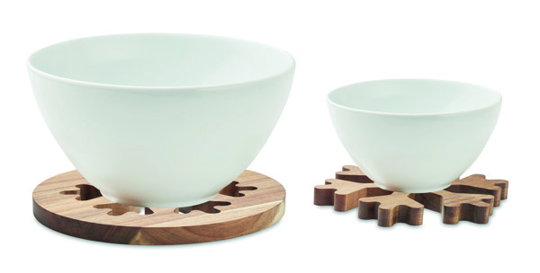 Acacia wooden pot holders set Scaglia