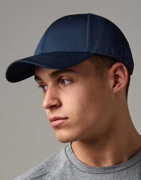 Air Mesh 6 Panel Cap - Black / ONE SIZE