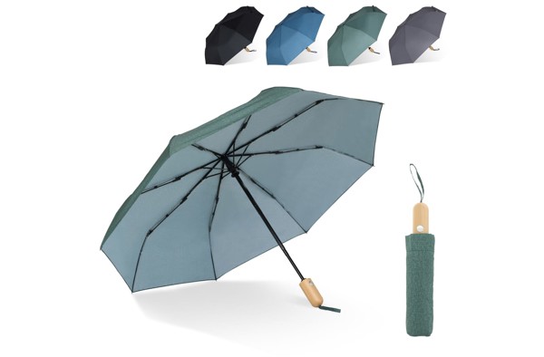 Toppoint dežnik R-PET auto open, premer 94 cm - Siva