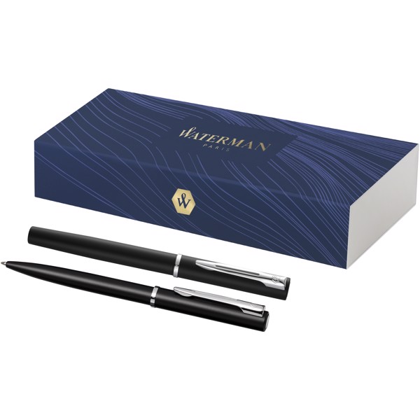 Parure de stylos bille et roller Allure (encre bleue)