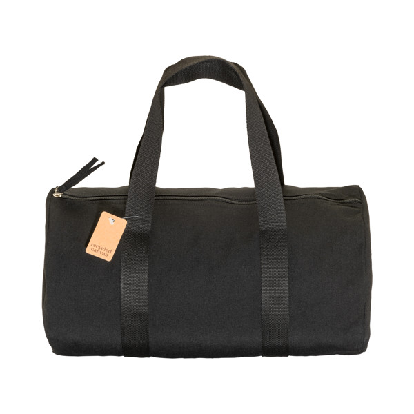 Sport-/Reisetasche Aus Recycelter Baumwolle 280 G/M2 - Schwarz