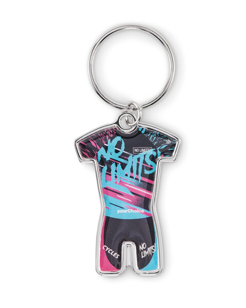 Cycling team keyring with doming - Full colour