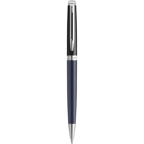 Stylo roller Waterman Hemisphere avec habillage palladium (encre bleue) - Bleu / Noir