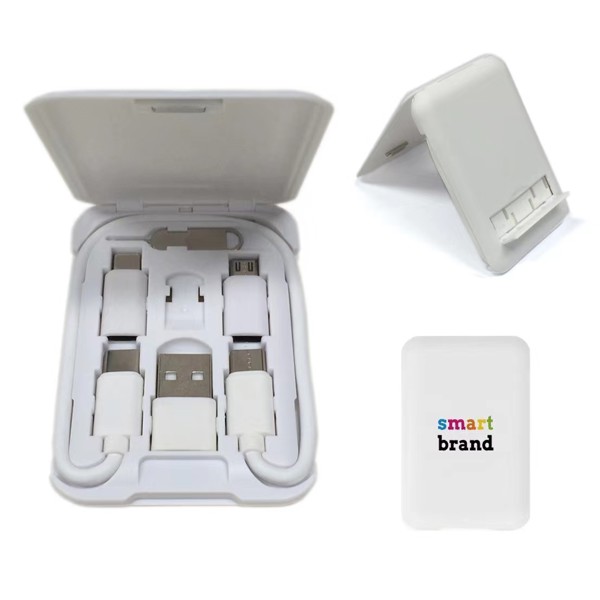 6 in 1 charging cable in UC051 box - WHITE