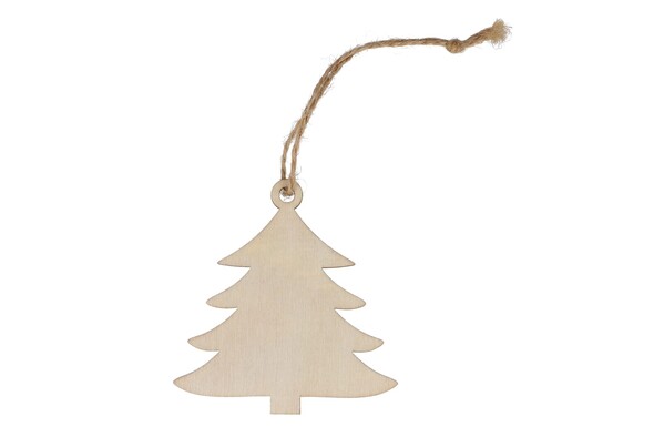 Ornement de Noël en bois en forme de sapin