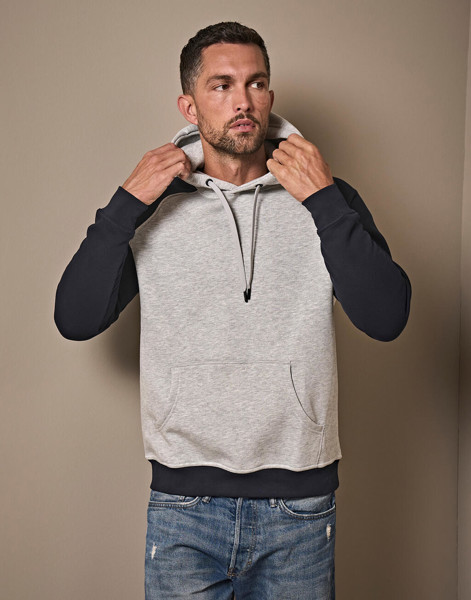 Two-Tone Hooded Sweatshirt - Heather / Dark Grey / 3XL
