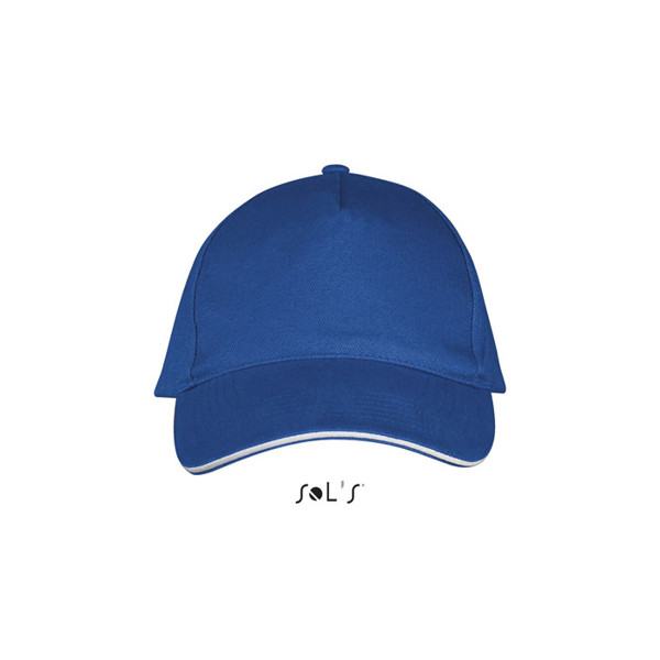 LONG BEACH FIVE PANEL CAP - Royal Blue / White / M
