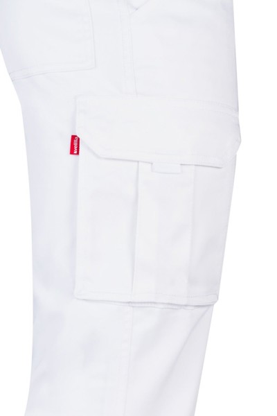 Calças de Trabalho Elásticas com Multi-bolsos - Branco 