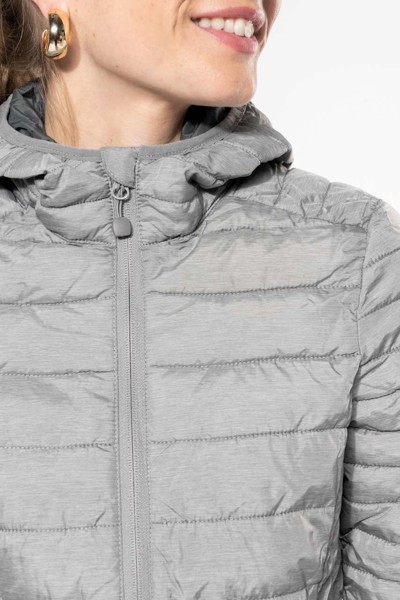 Ladies' Lightweight Hooded Padded Jacket - Light Royal Blue / L