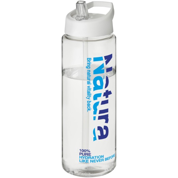 H2O Active® Vibe 850 ml Sportflasche mit Ausgussdeckel - transparent / weiss