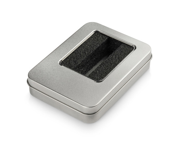 Large tin box for bigger USB flash drives (with insert)