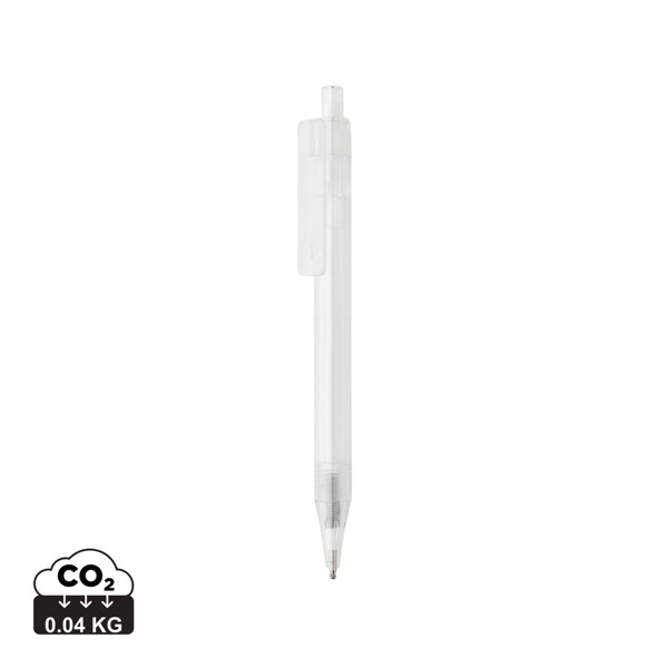 GRS RPET X8 transparent pen - White