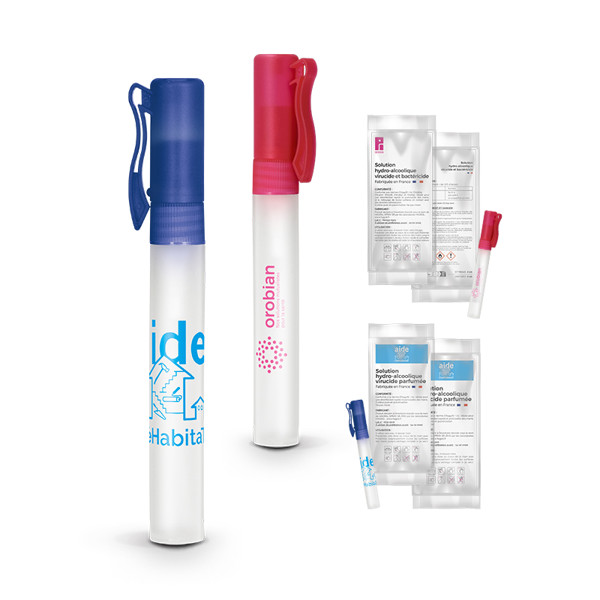 VAPORISATEUR 9 ml UTILE DE SOLUTION HYDROALCOOLIQUE - Translucide