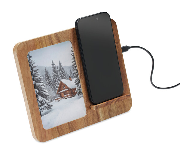 Acacia frame & charger 15W Finwood