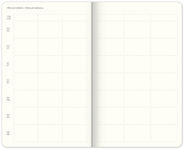 Týdenní Nedatovaný Diář My Bullet Planner, 13 x 21 cm Cz/Sk