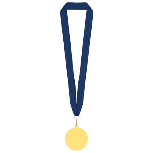 MEDALHA DE OURO "ZEUS" LANYARD MARINHO -
