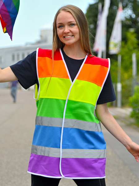 Rainbow vest 'Pride' - Red Orange Yellow Green Blue / 2X/3X